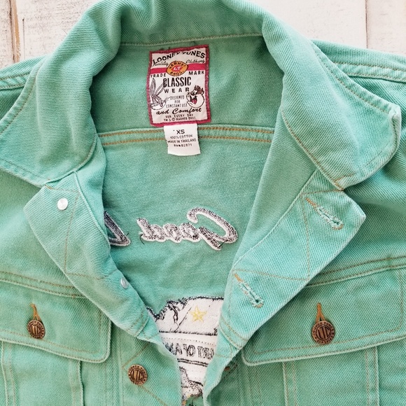 Looney Tunes Warner Bothers Vintage Denim Vest - Picture 3 of 8